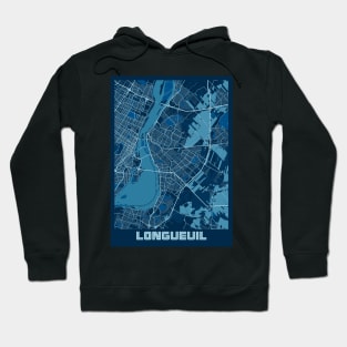 Longueuil - Canada Peace City Map Hoodie